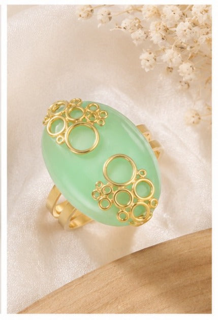 Fresh Fashion Bubble Pattern Hollow Out Design Ring